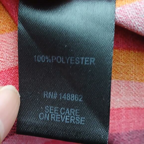 Torrid Plus 5X Rainbow Women Striped Sleeveless V-Neck Blouse Tunic Top Summer - Picture 9 of 12